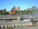 Removing the old Weir Bridge